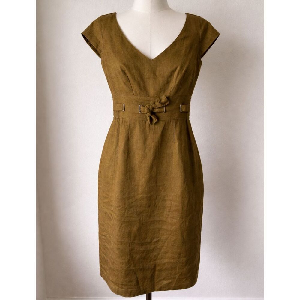 Talbots Olive Green Midi Dress